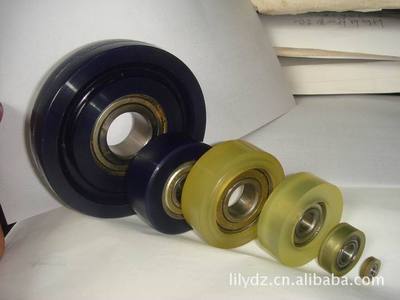 各型號聚氨酯PU軸承包膠輪與輸送軸承包膠 非標定制與圖片大全
